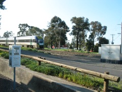 20100921-57-BendigoVIC-TalkingTram-TrainPassingBy