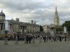 Nat'l Portrait Gallery left - St Martin's in the Fields right