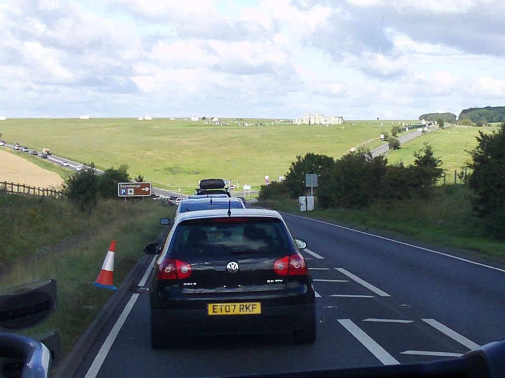 Stonehenge in the distance