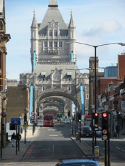 Tower Bridge end-on