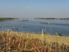 Looking up the Danube from fort