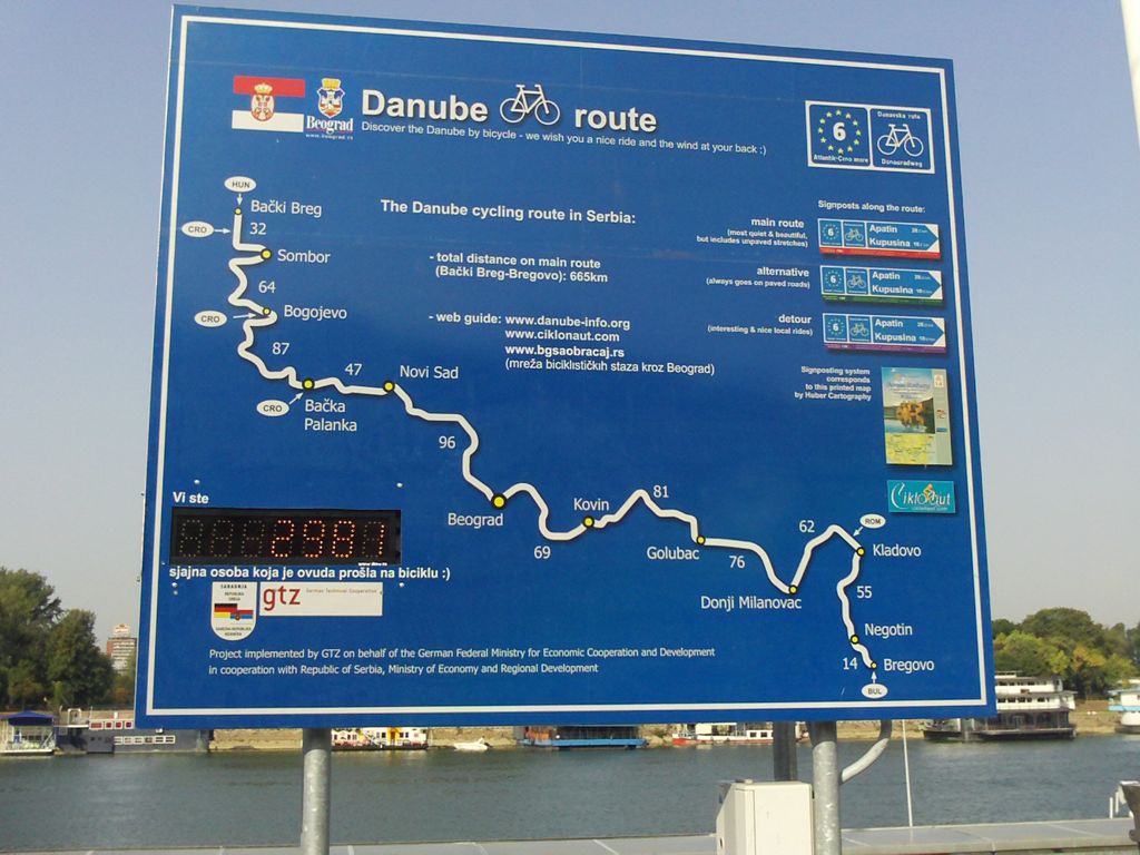 Bulgarian part of Danube map