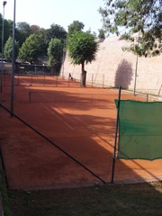 Courts in old moat