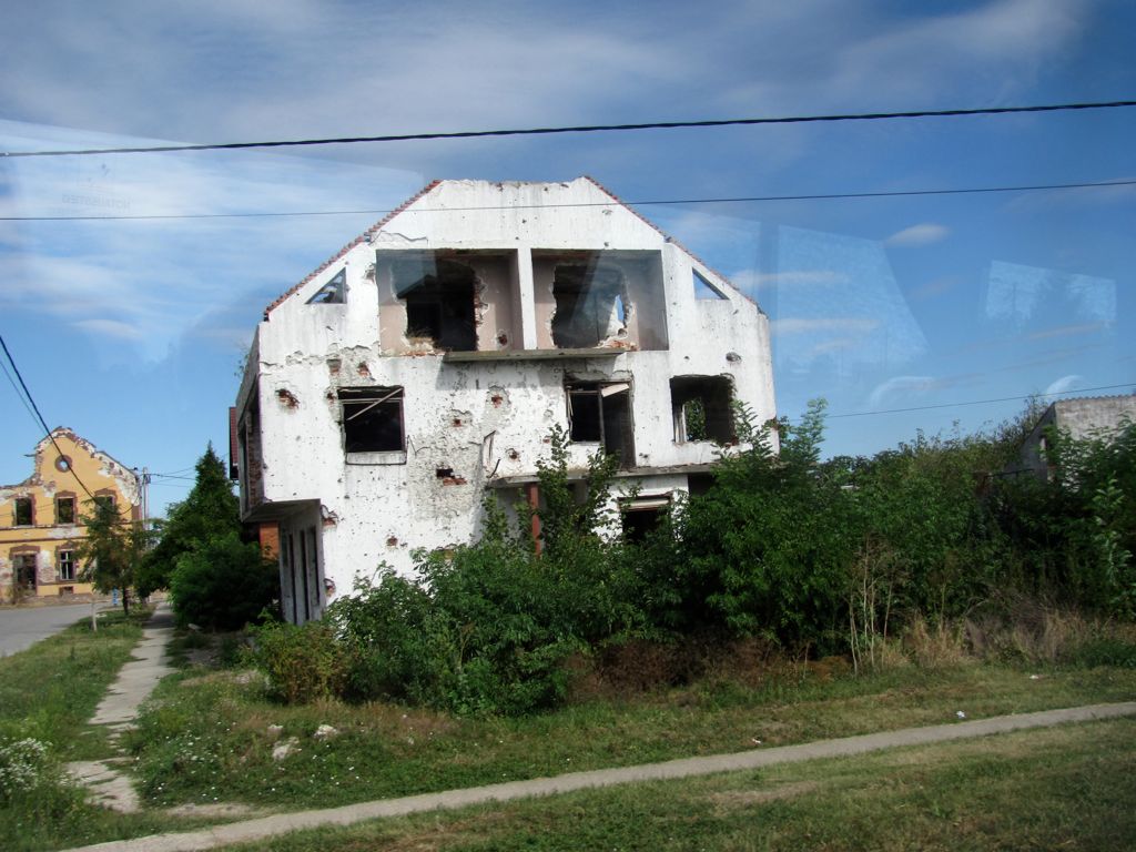 Damaged house