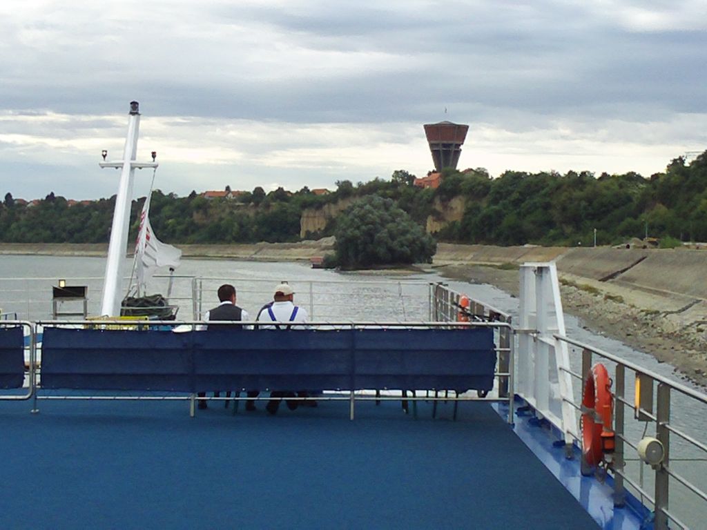 Sundeck and shelled water tower