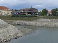 Vuka river entering Danube