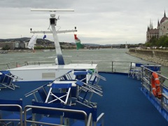 Looking upriver at Pest dock