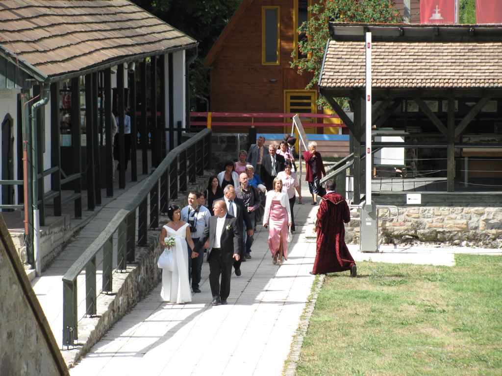 Wedding group entering