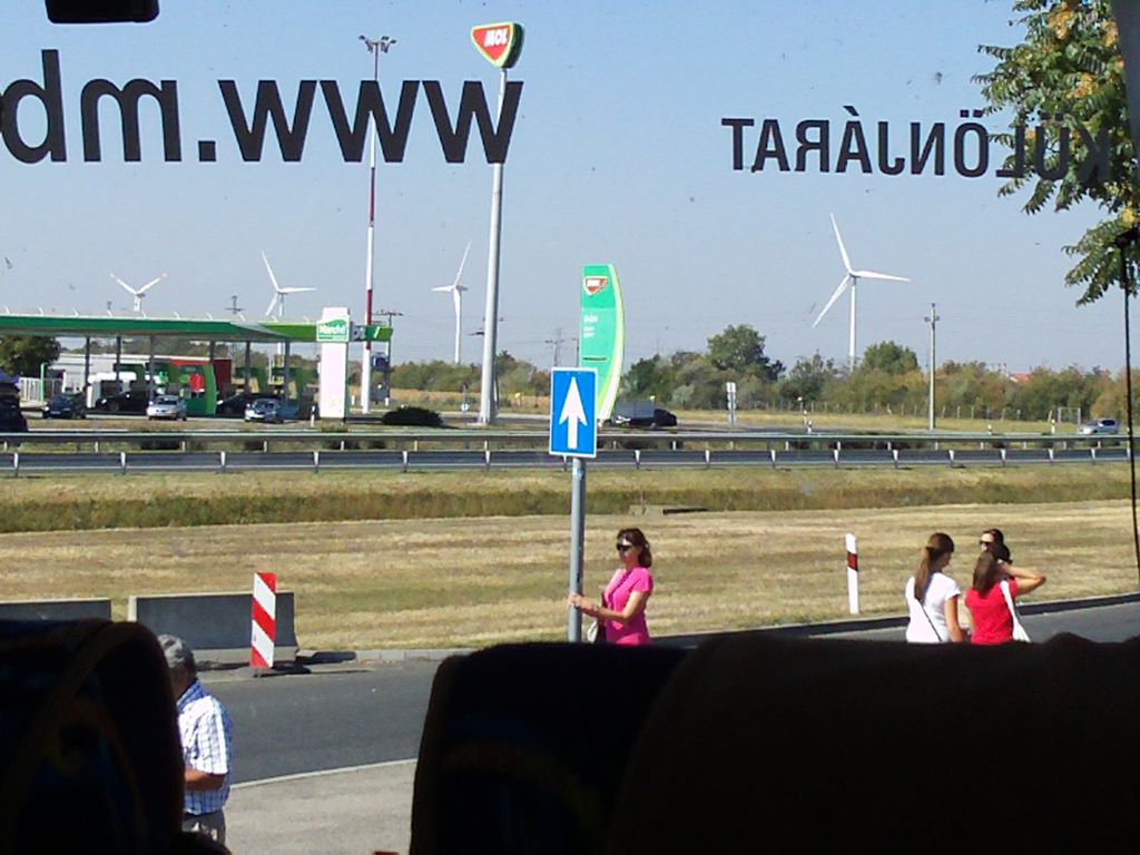 Bus Pit Stop - Wind Farm