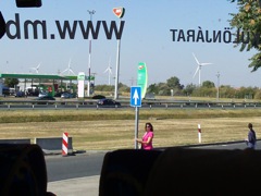 Bus Pit Stop - Wind Farm