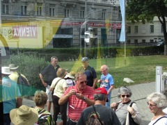 Group outside bus