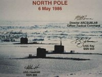 USS Ray Hawkbill Archerfish at the North Pole 1986